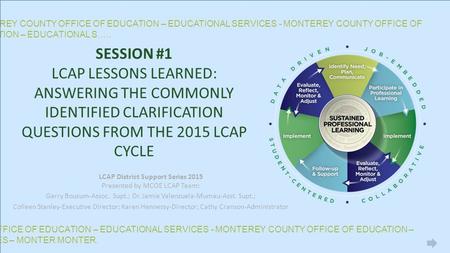 MONTEREY COUNTY OFFICE OF EDUCATION – EDUCATIONAL SERVICES - MONTEREY COUNTY OFFICE OF EDUCATION – EDUCATIONAL S….. MONTEREY COUNTY OFFICE OF EDUCATION.