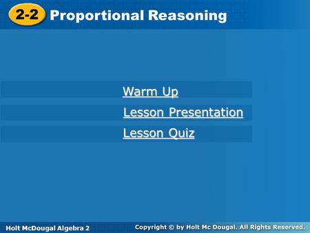 Proportional Reasoning