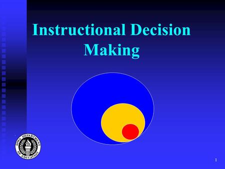 1 Instructional Decision Making. Iowa Department of Education2 Instructional Decision Making in Brief The Instructional Decision Making (IDM) structure.