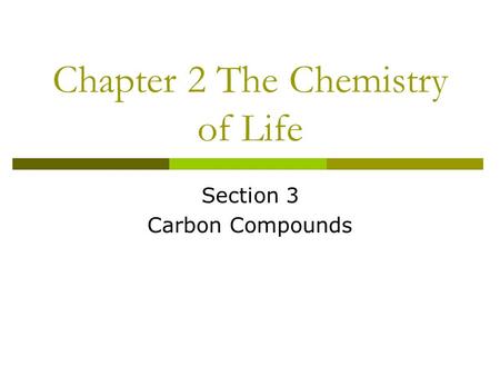 Chapter 2 The Chemistry of Life