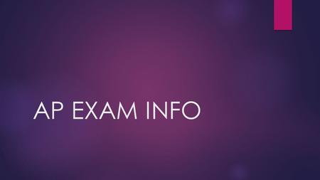 AP EXAM INFO. ADDED NOTE……  This is just to let you know that students and families will continue to have both options to pay for their AP Exams (online.