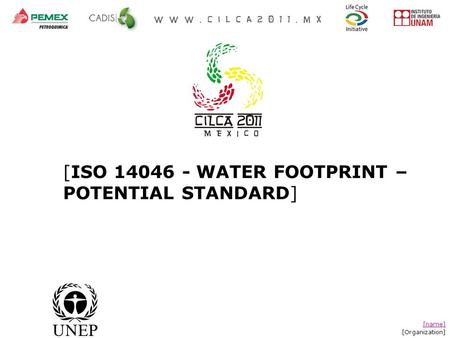 [ISO Water footprint – potential standard]