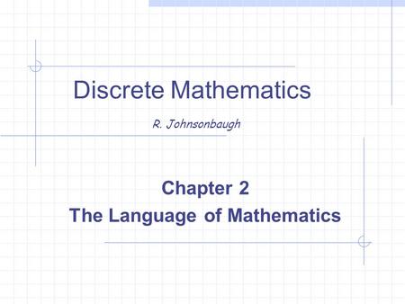 Discrete Mathematics R. Johnsonbaugh