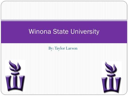 By: Taylor Larson Winona State University. Admissions Alexander Hines Director, inclusion and diversity office Winona State University P.O box 5838 170.