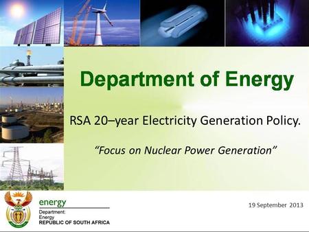 RSA 20–year Electricity Generation Policy.