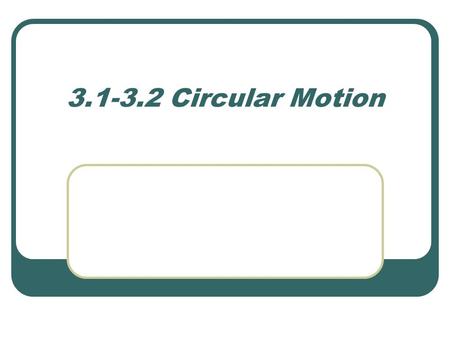 3.1-3.2 Circular Motion. Let’s take a look at your diagram During your investigation, you might have noticed a few things when you released the stopper.