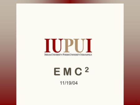 1 E M C 2 11/19/04. 2 Strategic Enrollment Management Rebecca E. Porter, PhD, PT.