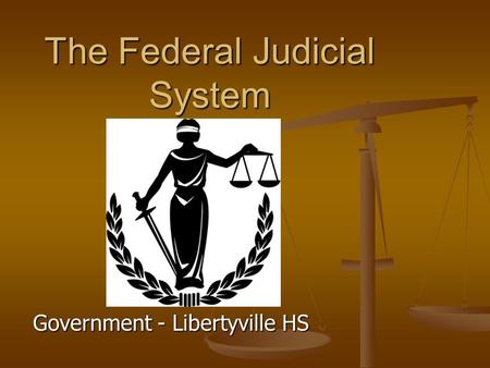 Government - Libertyville HS The Federal Judicial System.