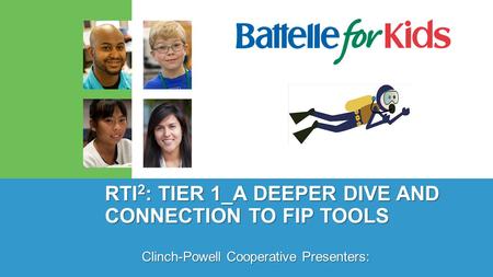 RTI 2 : TIER 1_A DEEPER DIVE AND CONNECTION TO FIP TOOLS Clinch-Powell Cooperative Presenters: