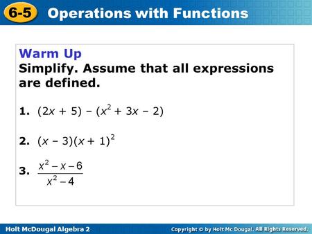 Simplify. Assume that all expressions are defined.