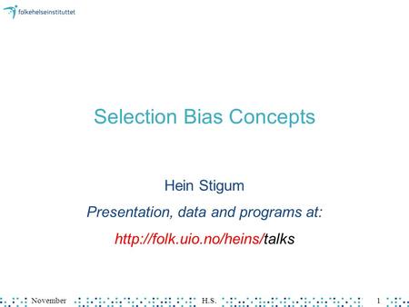 Selection Bias Concepts