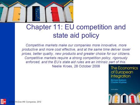 © The McGraw-Hill Companies, 2012 Chapter 11: EU competition and state aid policy Competitive markets make our companies more innovative, more productive.