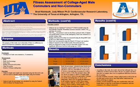 Results (cont’d) Results INTRODUCTION: Body Mass Index (BMI) is the height to weight measurement used to determine if a person is at a healthy body composition.