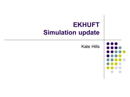 EKHUFT Simulation update Kate Hills. EKHUFT – The geography and challenges > 500 trainees in 3 Hospitals, each with a fully staffed Education Centre and.