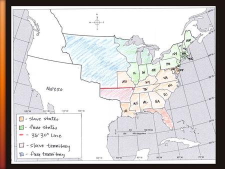 The Missouri Compromise provided that Missouri be admitted as a slave state, Maine be admitted as a free state, and A.all of the Louisiana Territory north.