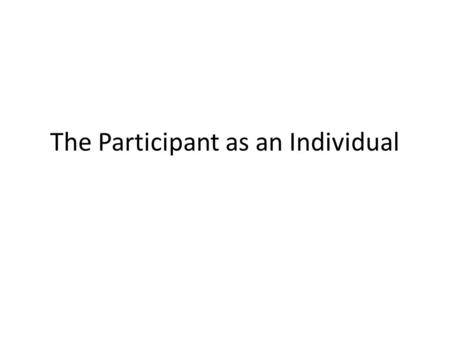 The Participant as an Individual. All of the following are environmental factors except: Pollution Altitude Physique Humidity (1 mark)