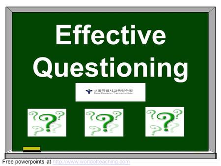 Effective Questioning Free powerpoints at