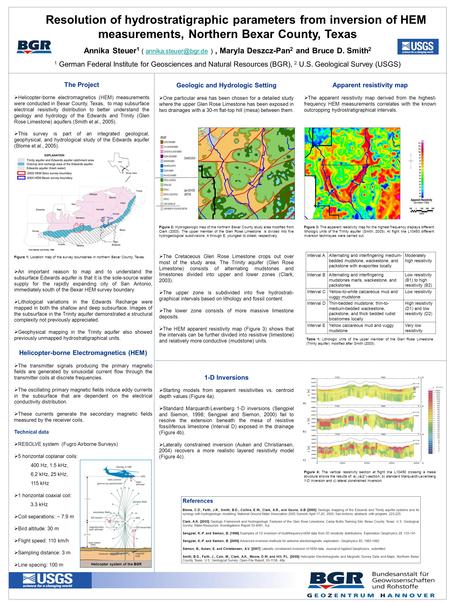 References Blome, C.D., Faith, J.R., Smith, B.D., Collins, E.W., Clark, A.R., and Ozuna, G.B [2005] Geologic mapping of the Edwards and Trinity aquifer.