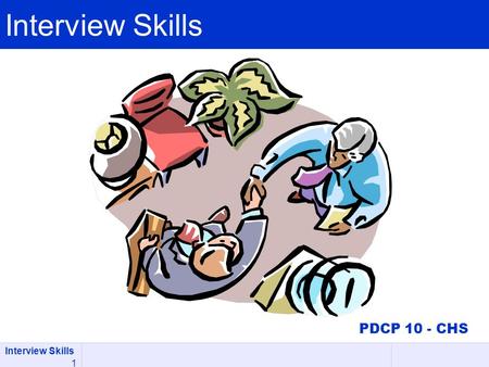 Interview Skills 1 PDCP 10 - CHS. Interview Skills 2 LAND TO THE POSITION YOU ARE LOOKING FOR Introduction.