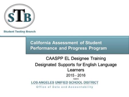 California Assessment of Student Performance and Progress Program