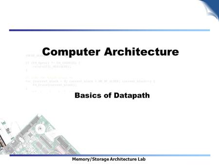 Computer Architecture