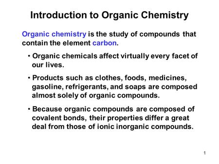 Introduction to Organic Chemistry