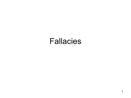 1 Fallacies. 2 Begging the Question No support/ evidence *Everybody knows that MJC students are the brightest in the East. This begs the question: Where.