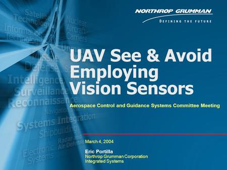 UAV See & Avoid Employing Vision Sensors