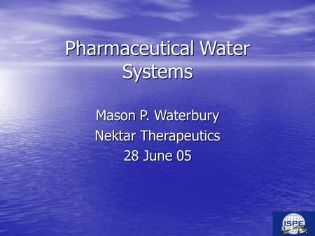 Pharmaceutical Water Systems