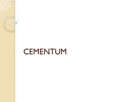 CEMENTUM.