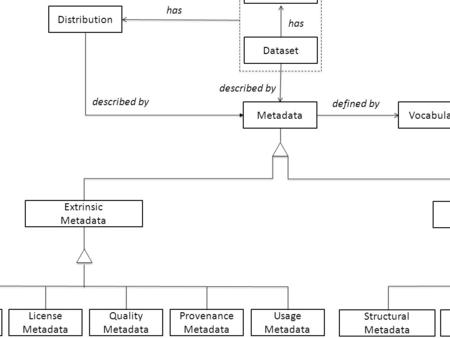 Dataset Metadata Distribution Data Extrinsic Metadata Intrinsic Metadata Vocabulary Access Metadata Provenance Metadata Usage Metadata Quality Metadata.