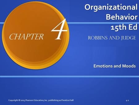 Organizational Behavior 15th Ed