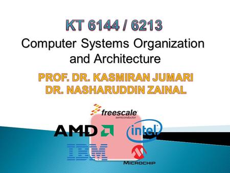 Computer Systems Organization and Architecture.  This course covers the following topics: Introduction to computer evolution, technology trends, system.