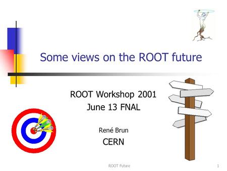 ROOT Future1 Some views on the ROOT future ROOT Workshop 2001 June 13 FNAL Ren é Brun CERN.