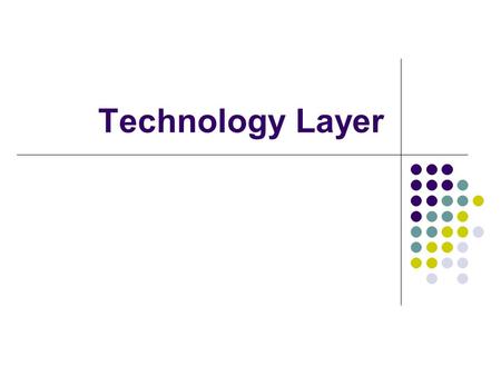 Technology Layer. Technology Layer Metamodel Technology Layer Concepts.