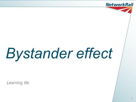 1 Bystander effect Learning lite. 2 Why would we think about the Bystander Effect? Understanding the Bystander effect, what it is and why it happens enables.