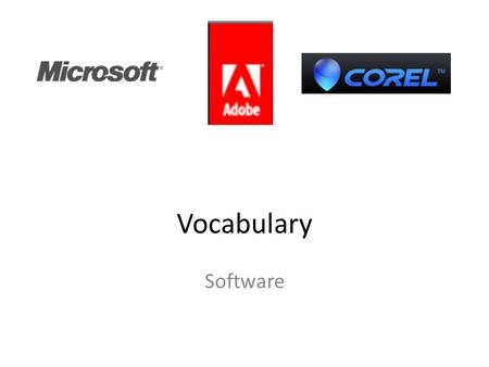 Vocabulary Software. WYSIWYG ( WIZ -ee-wig) WIZ -ee-wig Stands for………What You See I What You Get Content (text and graphics) displayed on screen appears.