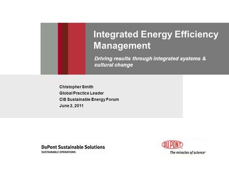 Integrated Energy Efficiency Management