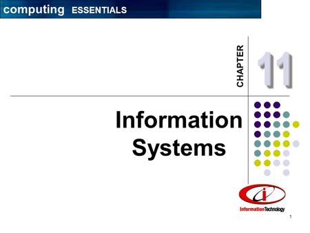 CHAPTER 1 1111 Information Systems computing ESSENTIALS.