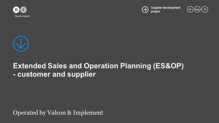 Extended Sales and Operation Planning (ES&OP) - customer and supplier