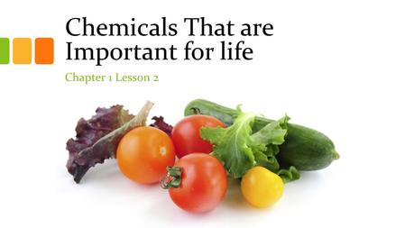 Chemicals That are Important for life