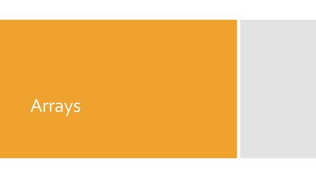 Arrays. Lesson Objectives  To understand what an array is and it’s function  To know how code and array in VB.