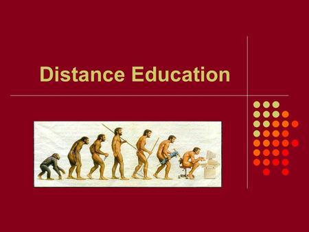 Distance Education. Glossary of Terms Asynchronous Communication in which interaction between parties does not take place simultaneously.