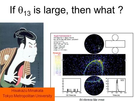 If  13 is large, then what ? Hisakazu Minakata Tokyo Metropolitan University.