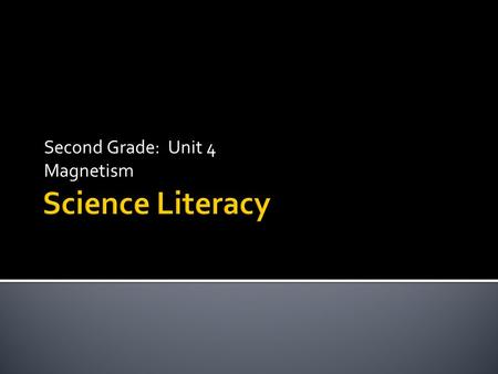 Second Grade: Unit 4 Magnetism. magnetmagnetic field magnetism.