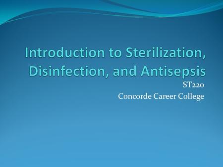 ST220 Concorde Career College. Objectives List the three phases of the instrument cycle, identify the tasks performed during each phase, and describe.