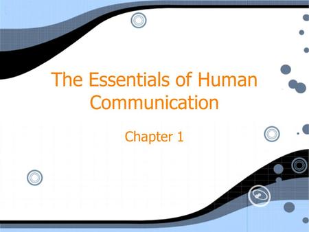 The Essentials of Human Communication