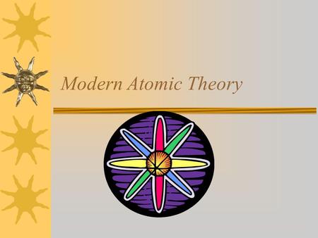 Modern Atomic Theory.