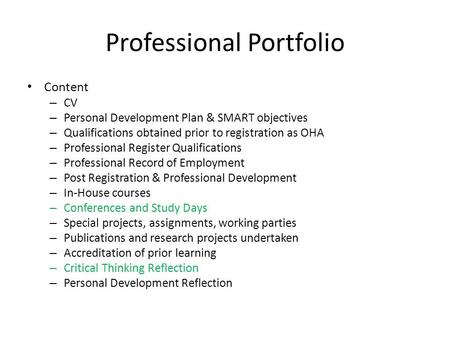 Professional Portfolio