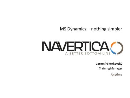 MS Dynamics – nothing simpler